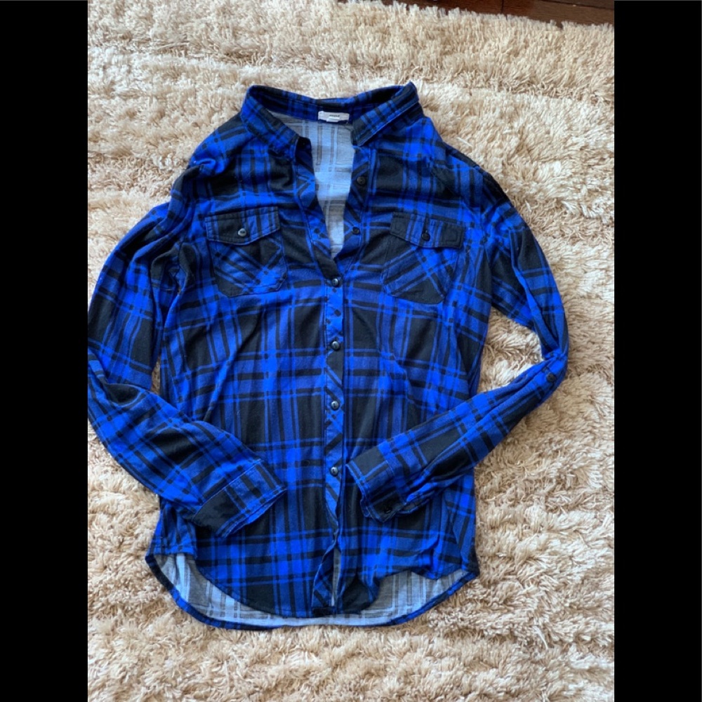 Plaid button down NWOT